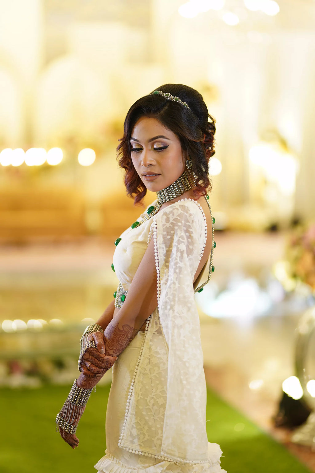 Heritage Green bridal look