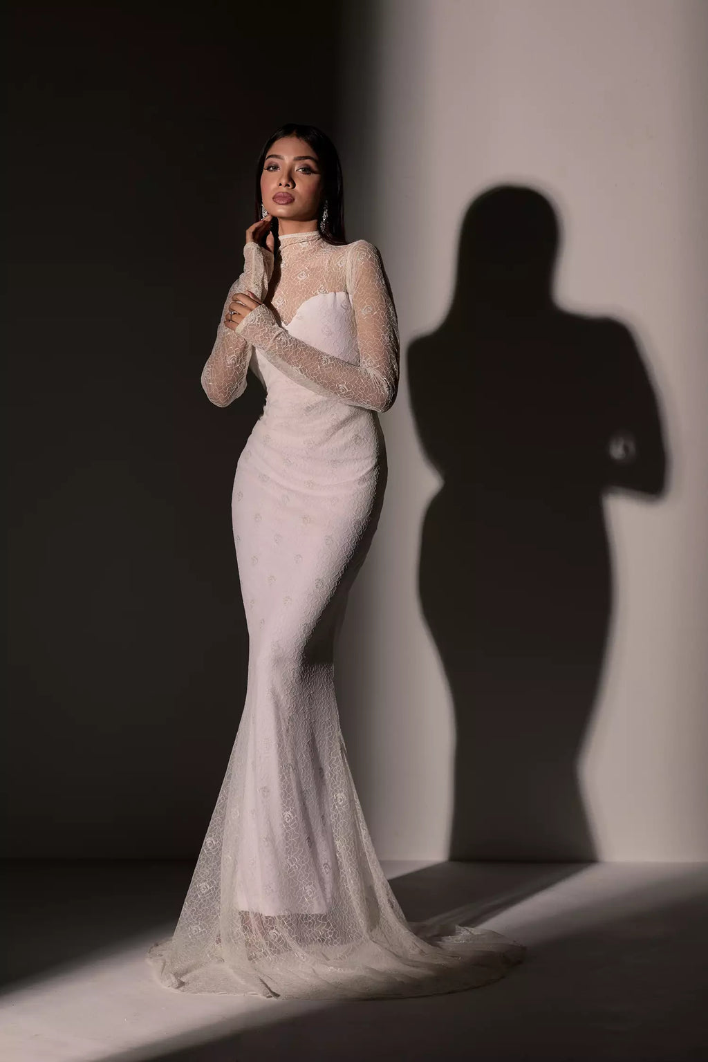 Sheer Lace bridal look