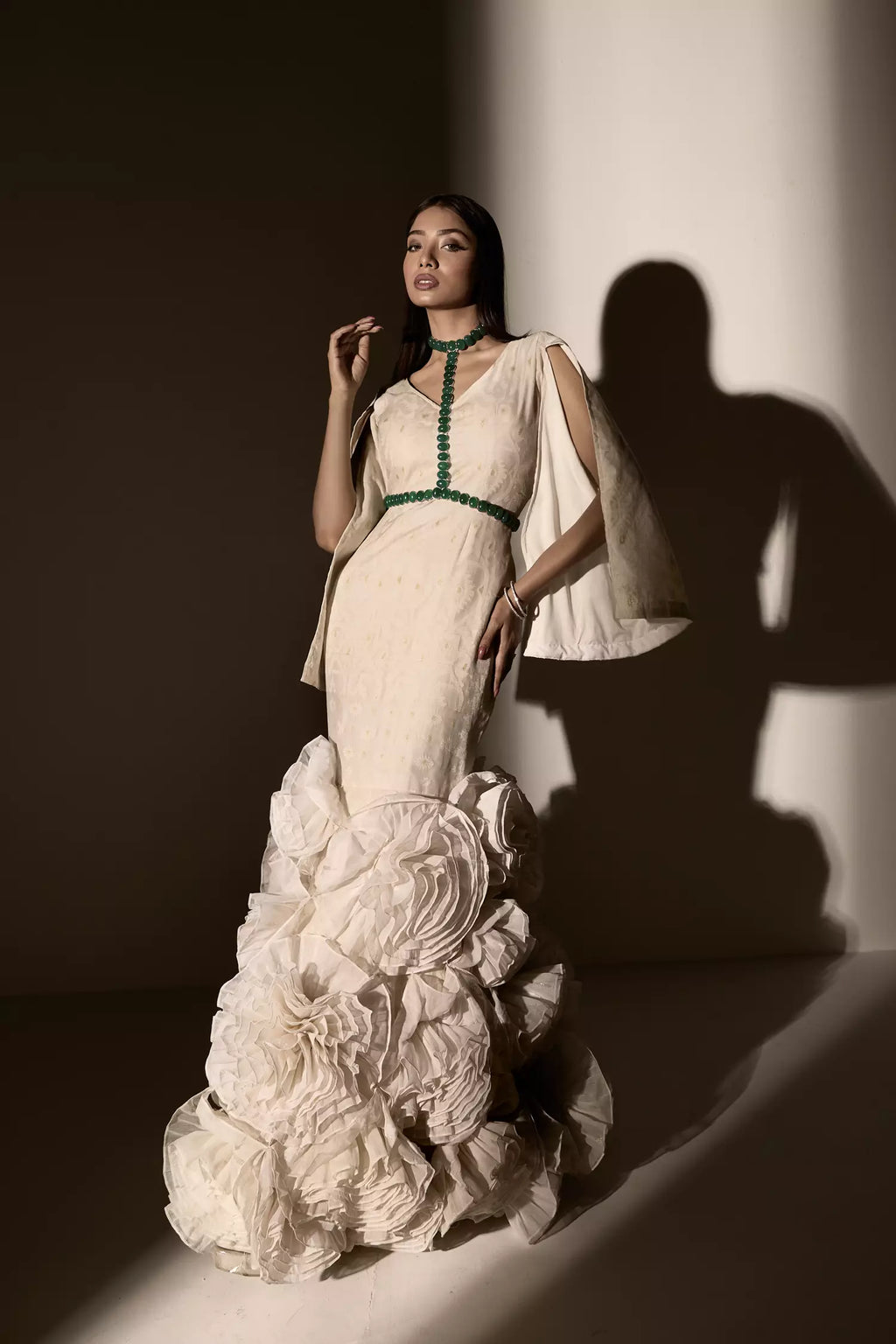 Emerald Rosette bridal look