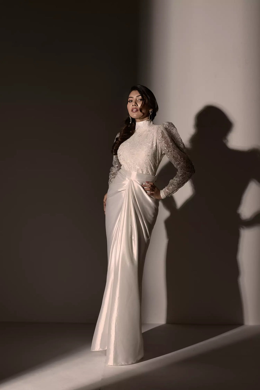 Satin Lace bridal look